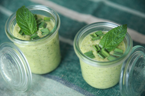 Mousse de courgette au chèvre frais