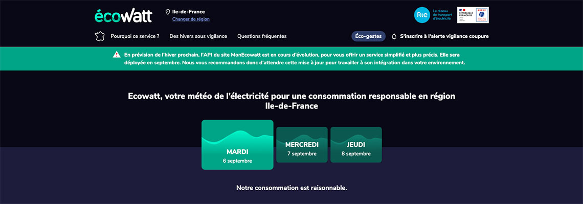 Découvrez Écowatt, une &quot;météo de l'électricité&quot; pour savoir quand réduire sa consommation et éviter les coupures