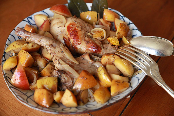 Lapin au cidre et aux pommes